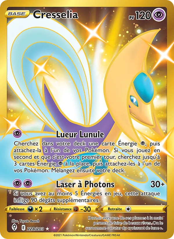 Carte Pokémon Cresselia de l'extension Évolution Céleste