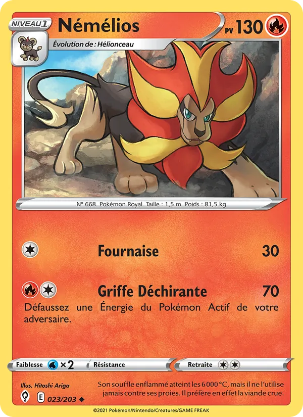 Carte Pokémon Némélios de l'extension Évolution Céleste