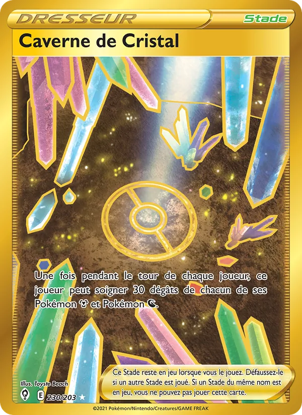 Carte Pokémon Caverne de Cristal de l'extension Évolution Céleste