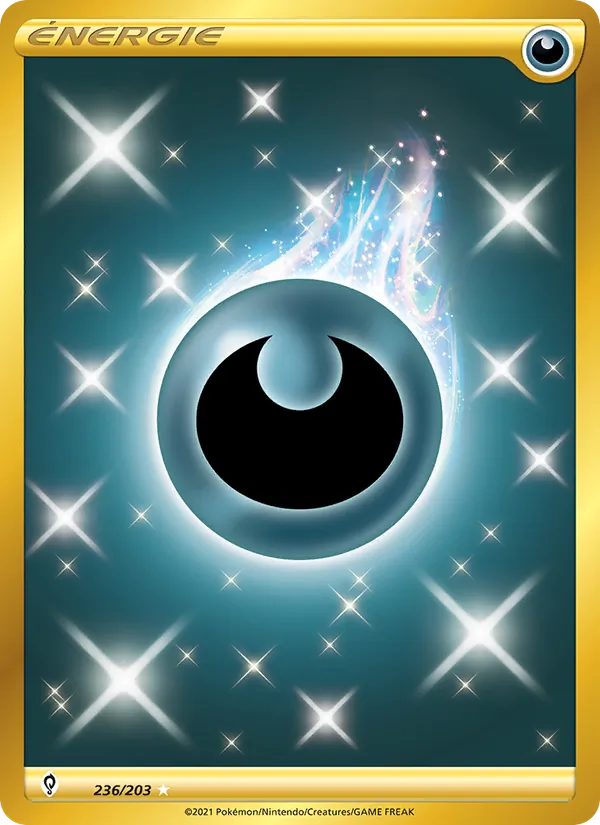 Carte Pokémon Énergie Obscurité de l'extension Évolution Céleste