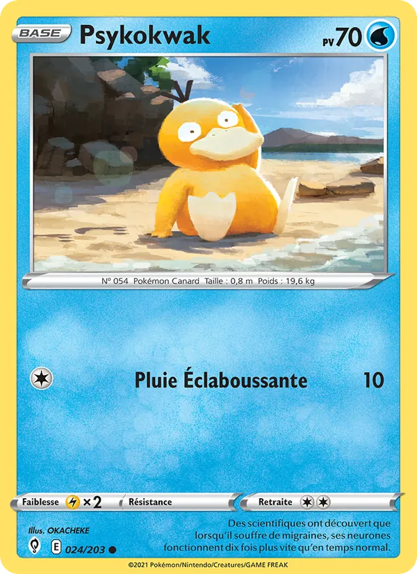 Carte Pokémon Psykokwak de l'extension Évolution Céleste