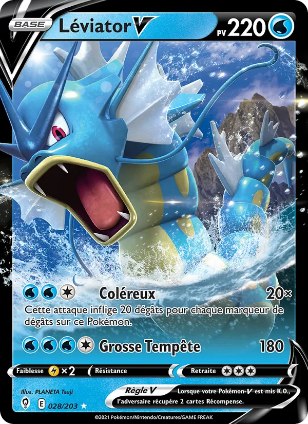 Carte Pokémon Léviator V de l'extension Évolution Céleste