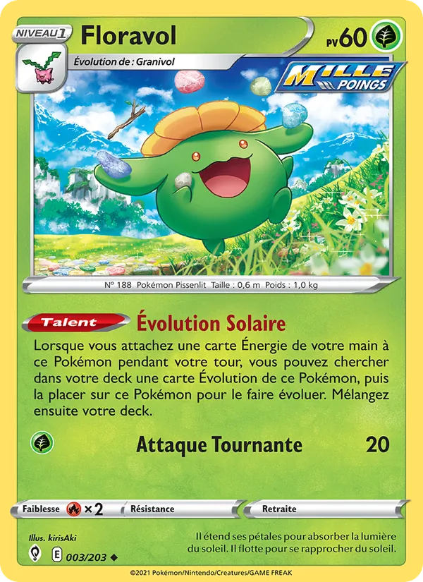 Carte Pokémon Floravol de l'extension Évolution Céleste