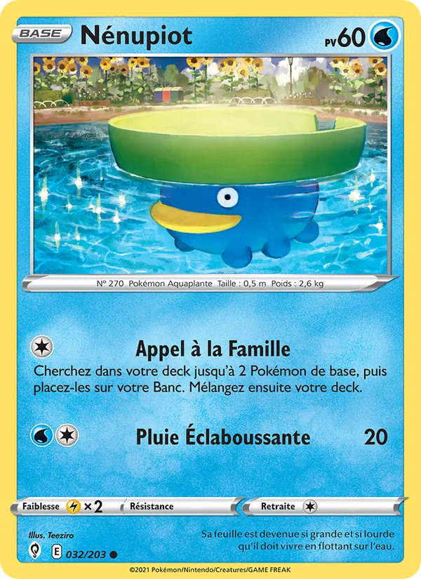Carte Pokémon Nénupiot de l'extension Évolution Céleste