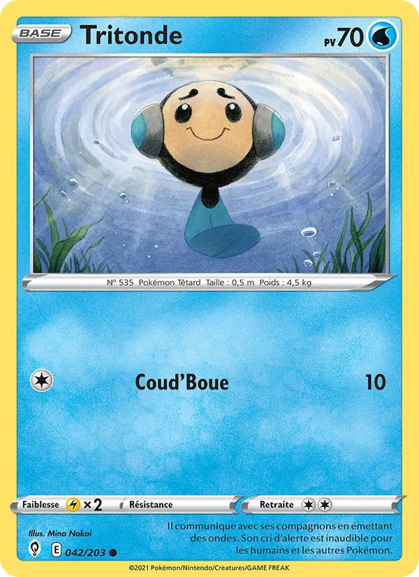 Carte Pokémon Tritonde de l'extension Évolution Céleste