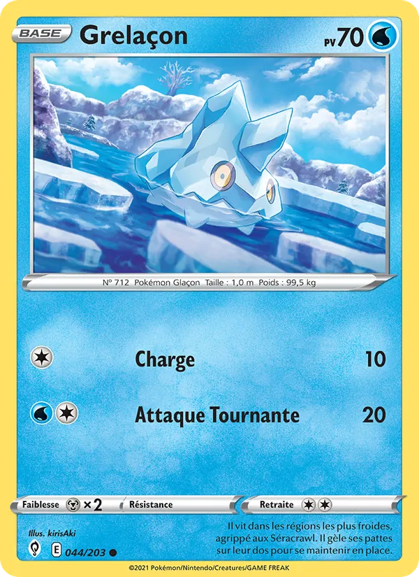 Carte Pokémon Grelaçon de l'extension Évolution Céleste