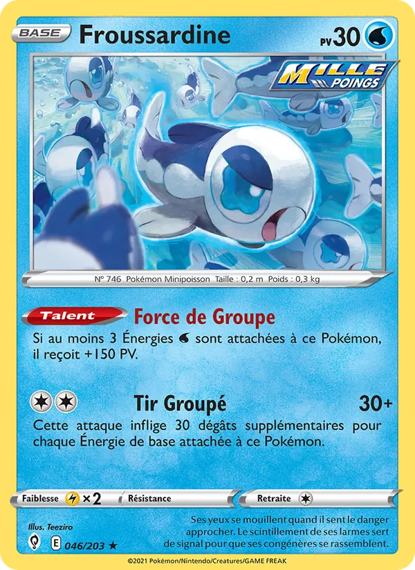 Carte Pokémon Froussardine de l'extension Évolution Céleste