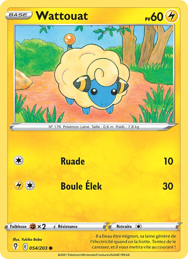 Carte Pokémon Wattouat de l'extension Évolution Céleste
