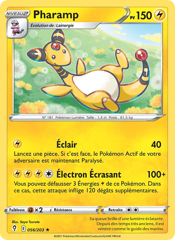 Carte Pokémon Pharamp de l'extension Évolution Céleste