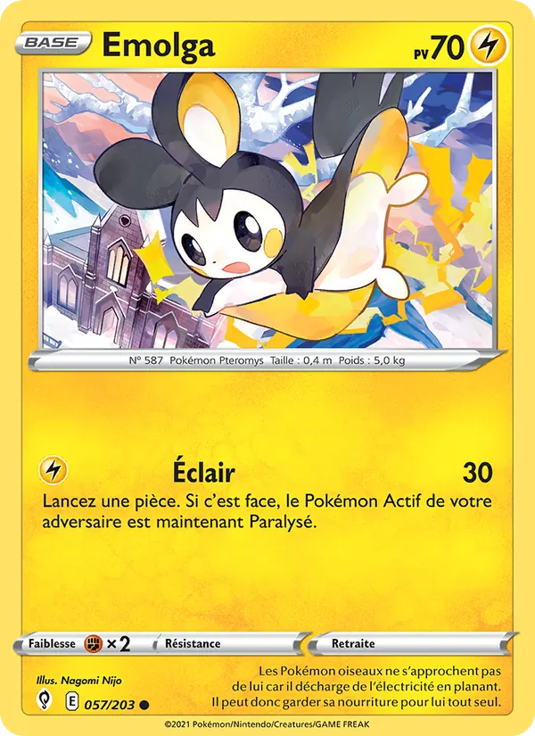 Carte Pokémon Emolga de l'extension Évolution Céleste