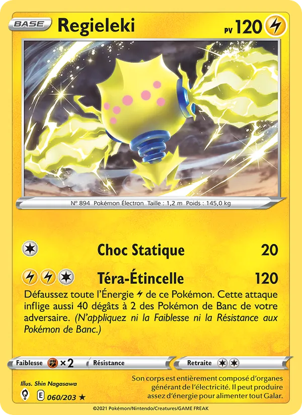Carte Pokémon Regieleki de l'extension Évolution Céleste