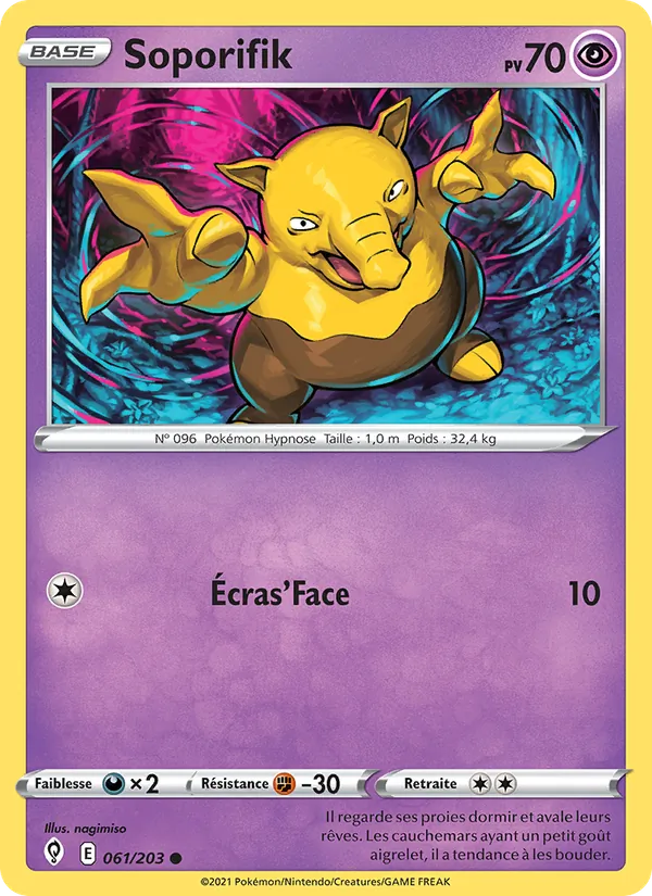 Carte Pokémon Soporifik de l'extension Évolution Céleste