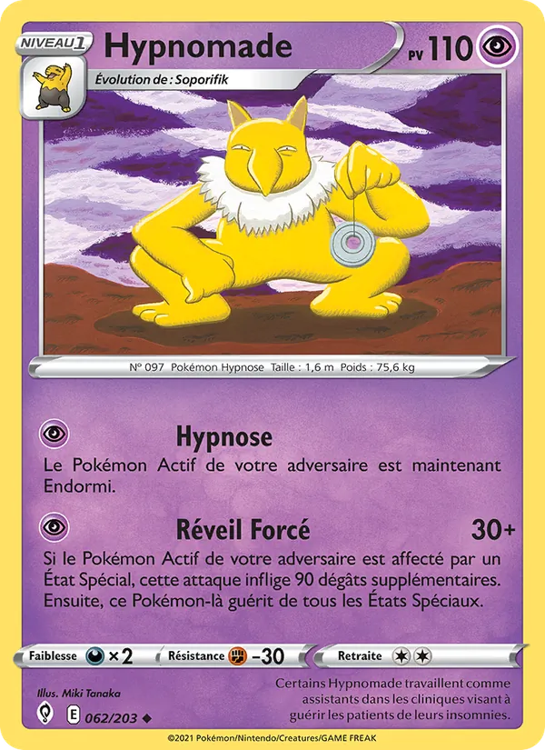 Carte Pokémon Hypnomade de l'extension Évolution Céleste