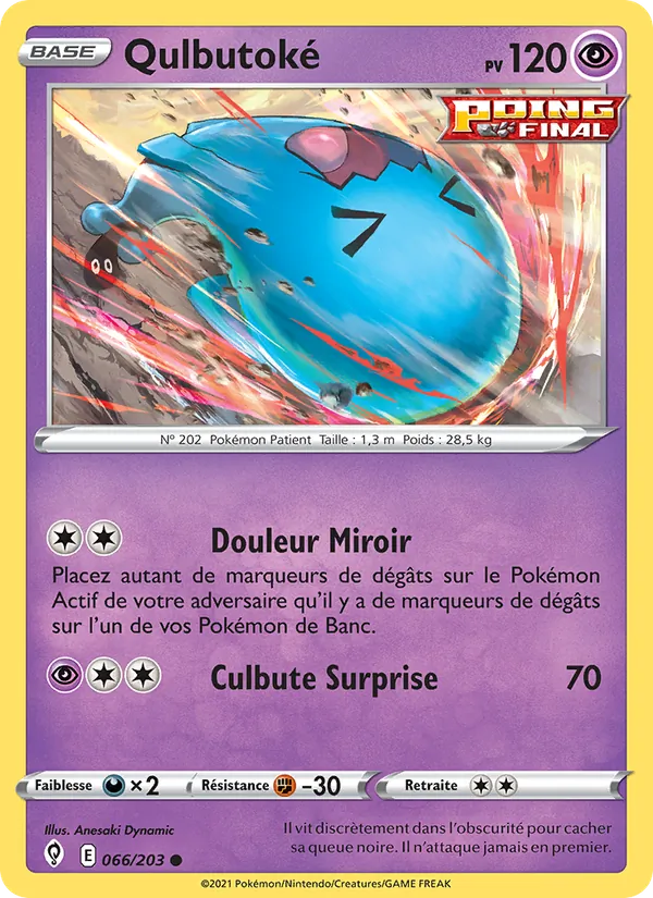 Carte Pokémon Qulbutoké de l'extension Évolution Céleste