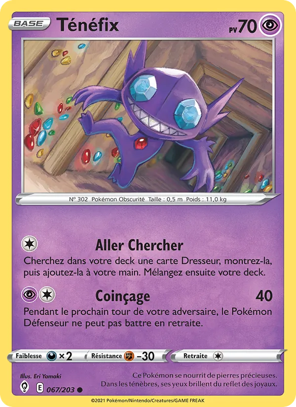 Carte Pokémon Ténéfix de l'extension Évolution Céleste