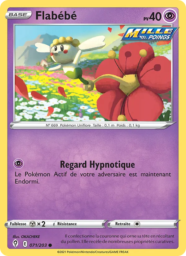 Carte Pokémon Flabébé de l'extension Évolution Céleste