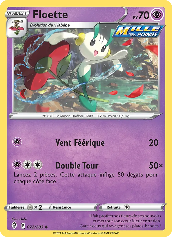 Carte Pokémon Floette de l'extension Évolution Céleste