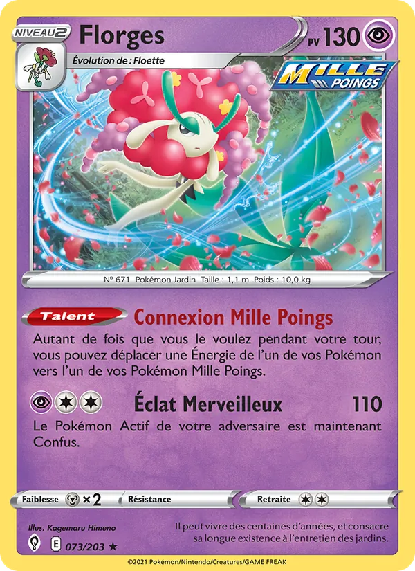Carte Pokémon Florges de l'extension Évolution Céleste