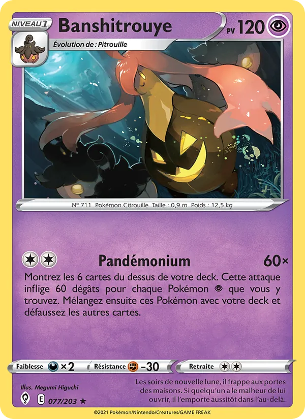 Carte Pokémon Banshitrouye de l'extension Évolution Céleste