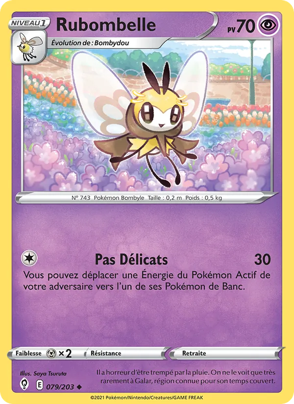 Carte Pokémon Rubombelle de l'extension Évolution Céleste
