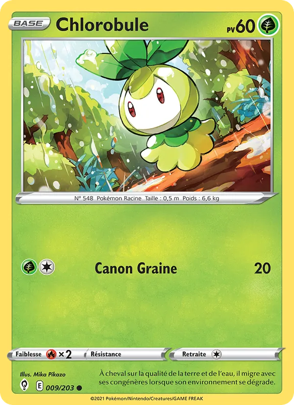 Carte Pokémon Chlorobule de l'extension Évolution Céleste