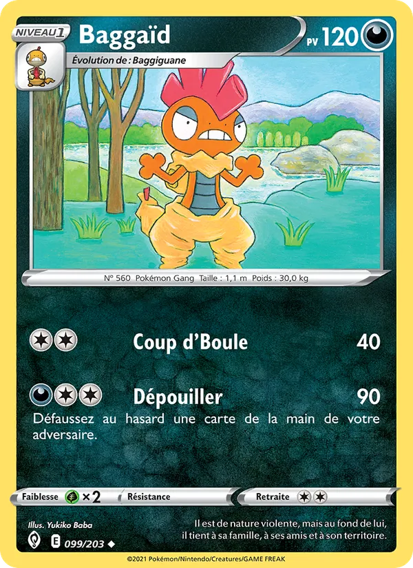 Carte Pokémon Baggaïd de l'extension Évolution Céleste