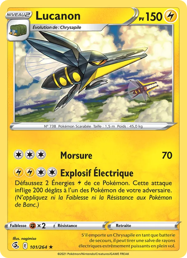 Carte Pokémon Lucanon de l'extension Poing de Fusion
