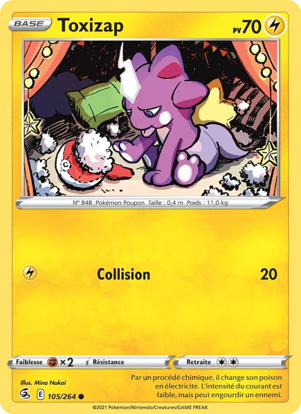 Carte Pokémon Toxizap de l'extension Poing de Fusion