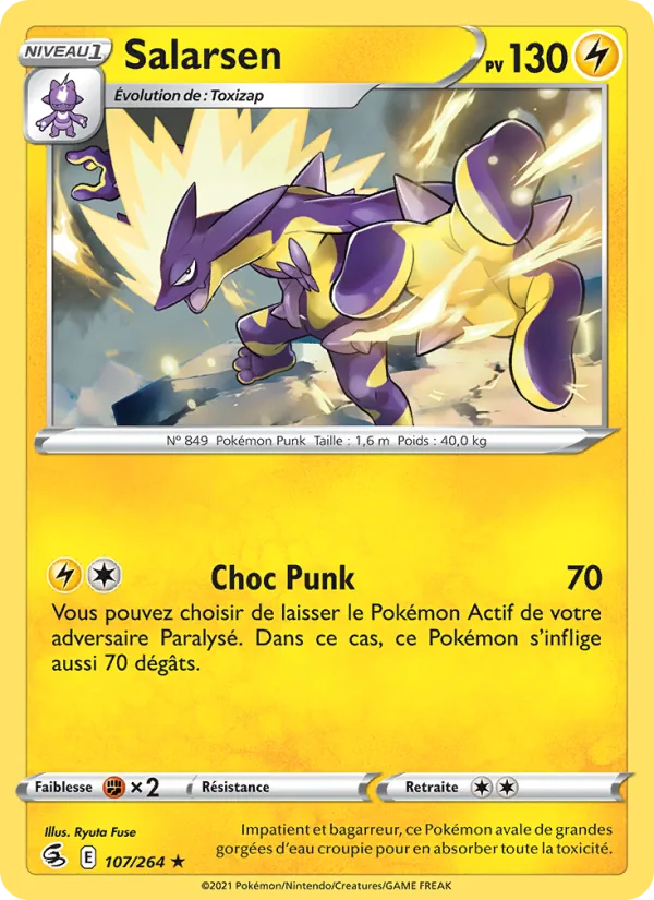 Carte Pokémon Salarsen de l'extension Poing de Fusion