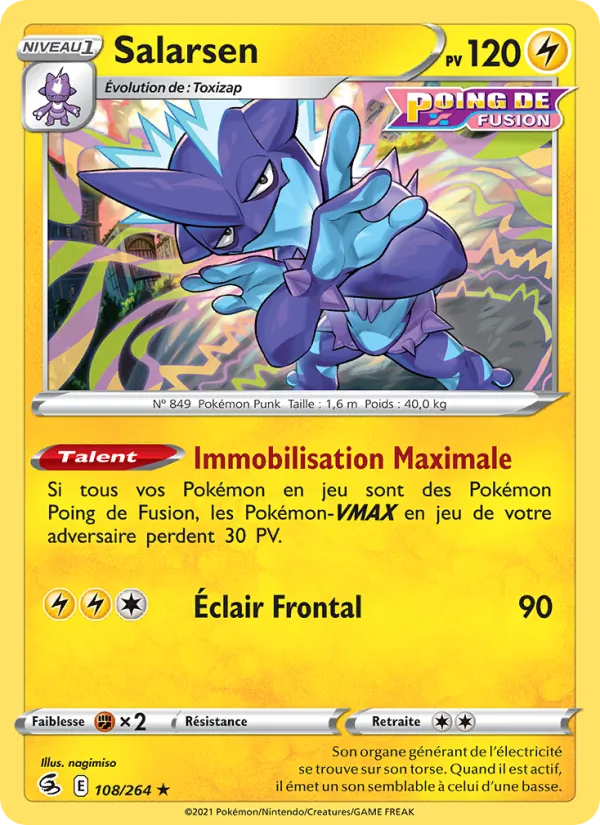 Carte Pokémon Salarsen de l'extension Poing de Fusion