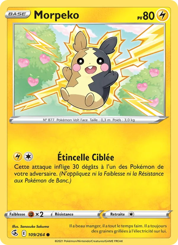 Carte Pokémon Morpeko de l'extension Poing de Fusion