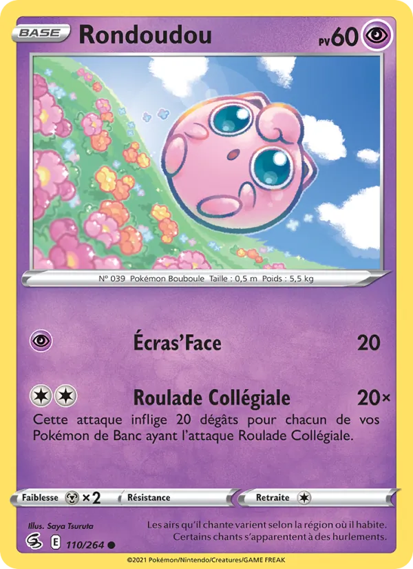 Carte Pokémon Rondoudou de l'extension Poing de Fusion