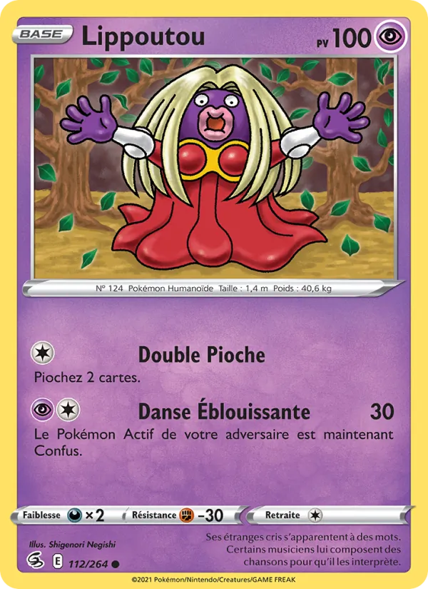Carte Pokémon Lippoutou de l'extension Poing de Fusion