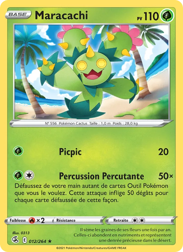 Carte Pokémon Maracachi de l'extension Poing de Fusion