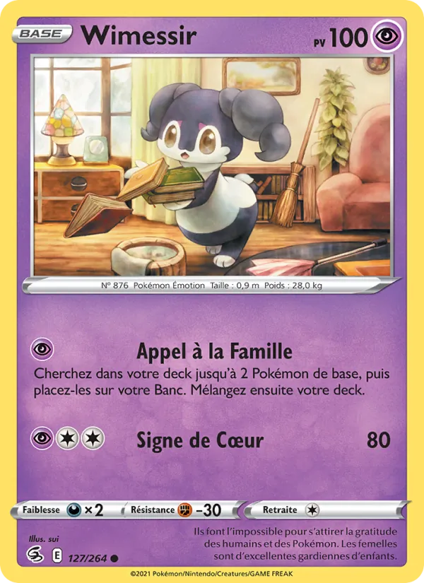 Carte Pokémon Wimessir de l'extension Poing de Fusion