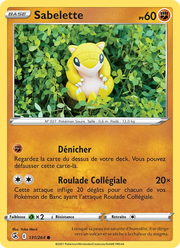 Carte Pokémon Sabelette de l'extension Poing de Fusion