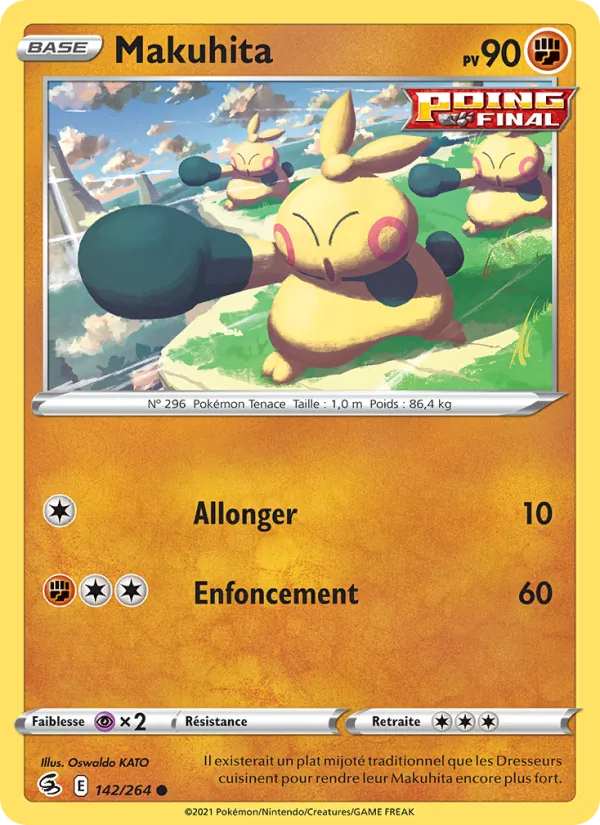 Carte Pokémon Makuhita de l'extension Poing de Fusion