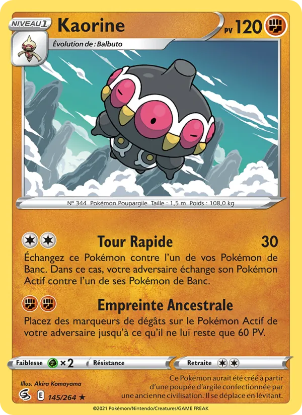 Carte Pokémon Kaorine de l'extension Poing de Fusion