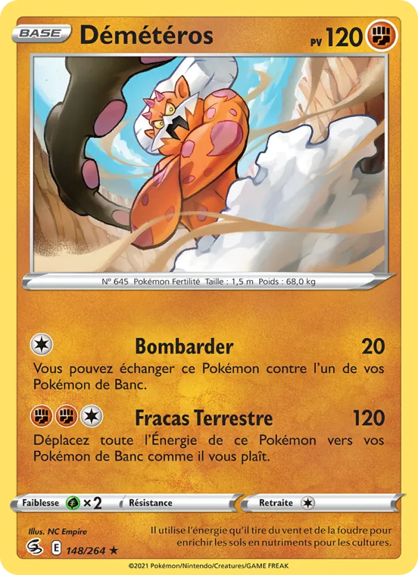 Carte Pokémon Démétéros de l'extension Poing de Fusion