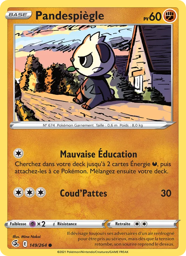 Carte Pokémon Pandespiègle de l'extension Poing de Fusion
