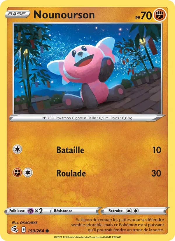 Carte Pokémon Nounourson de l'extension Poing de Fusion