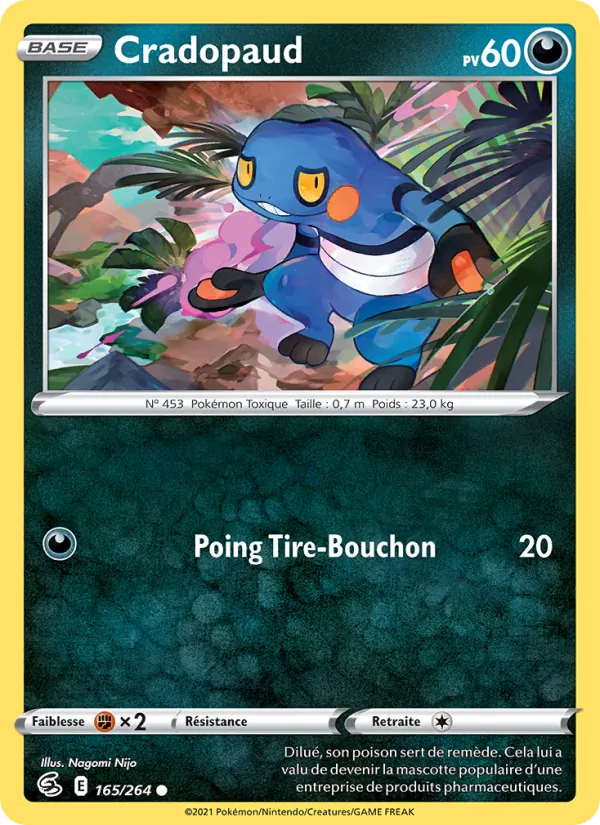 Carte Pokémon Cradopaud de l'extension Poing de Fusion
