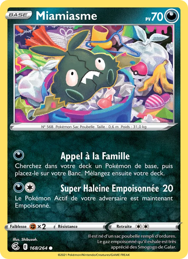 Carte Pokémon Miamiasme de l'extension Poing de Fusion