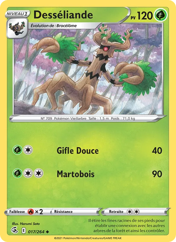 Carte Pokémon Desséliande de l'extension Poing de Fusion