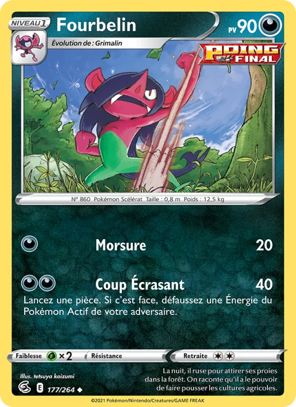 Carte Pokémon Fourbelin de l'extension Poing de Fusion