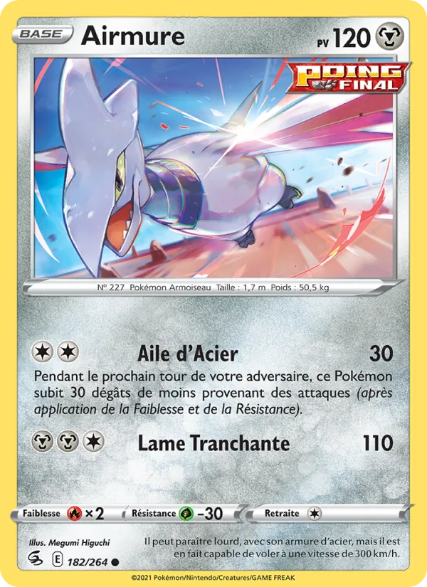 Carte Pokémon Airmure de l'extension Poing de Fusion