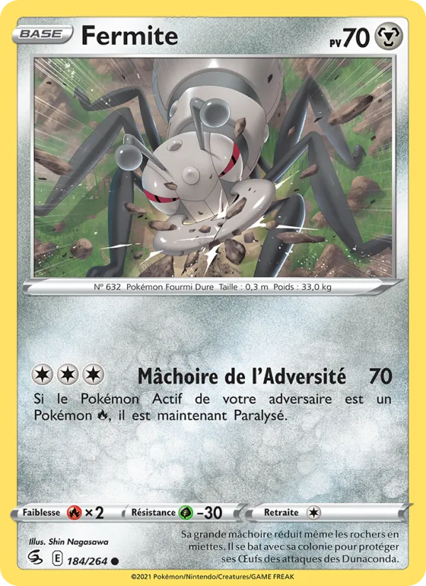 Carte Pokémon Fermite de l'extension Poing de Fusion
