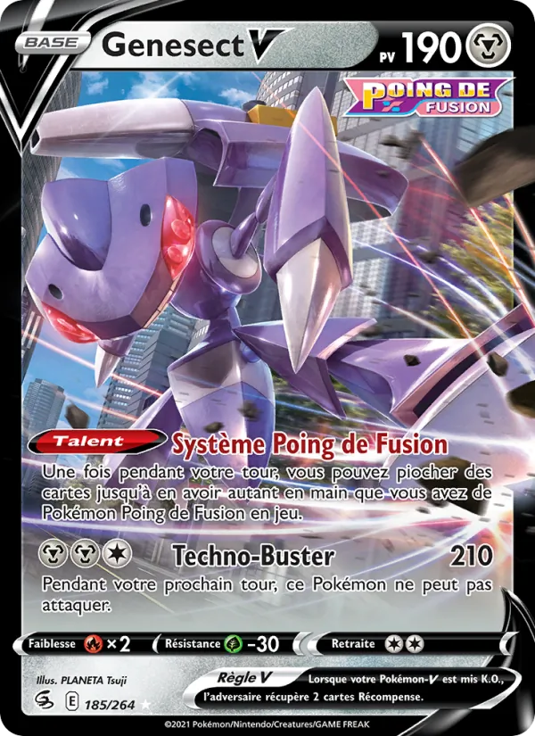 Carte Pokémon Genesect V de l'extension Poing de Fusion