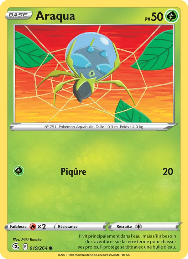 Carte Pokémon Araqua de l'extension Poing de Fusion