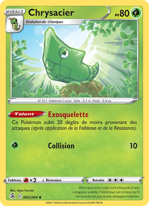 Carte Pokémon Chrysacier de l'extension Poing de Fusion